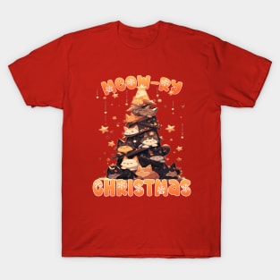 Kawaii Anime Super Cute Cat Catmas Tree: Meowry Christmas T-Shirt